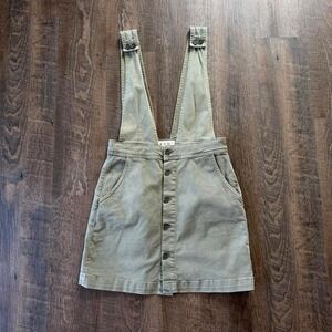 We The Free Mallory jumper olive green overall dress utility mini